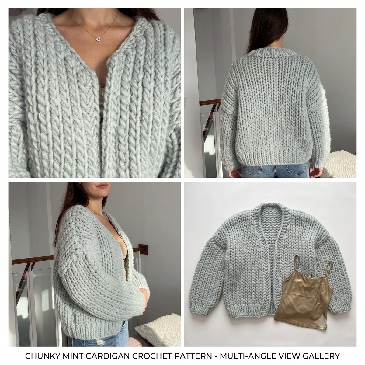Chunky Ribbed Oversized Cardigan Crochet Pattern | Wearable Apparel Digital PDF Download
