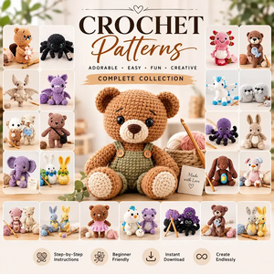 20 Amigurumi Crochet Patterns in one Bundle - Snor Studio