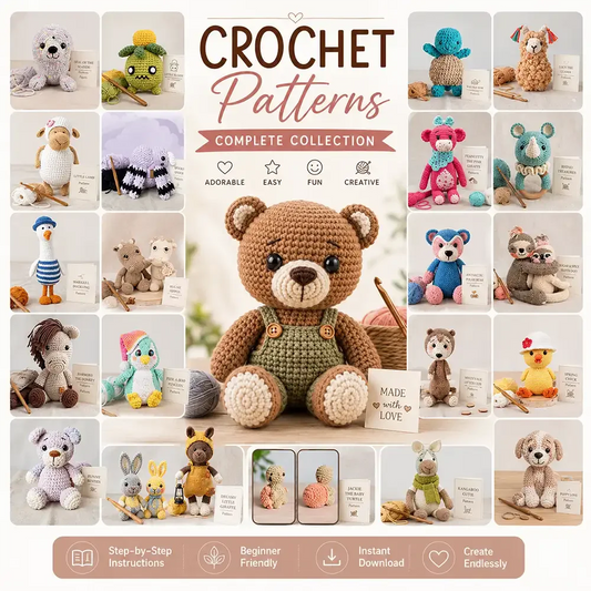 20 Animal Crochet Patterns in one Bundle - Snor Studio