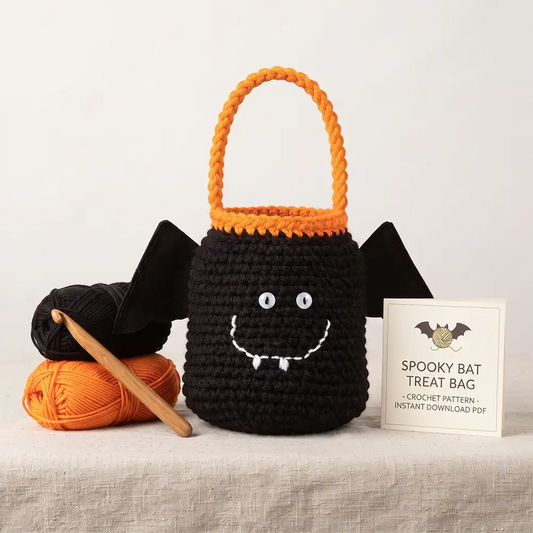 Spooky Bat Treat Bag Crochet Pattern | Holiday Handbag Digital PDF Download