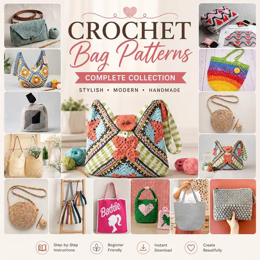 10 Crochet Bag Patterns in one Bundle - Snor Studio