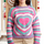 Heart-Motif Striped Sweater Crochet Pattern | Wearable Apparel Digital PDF Download