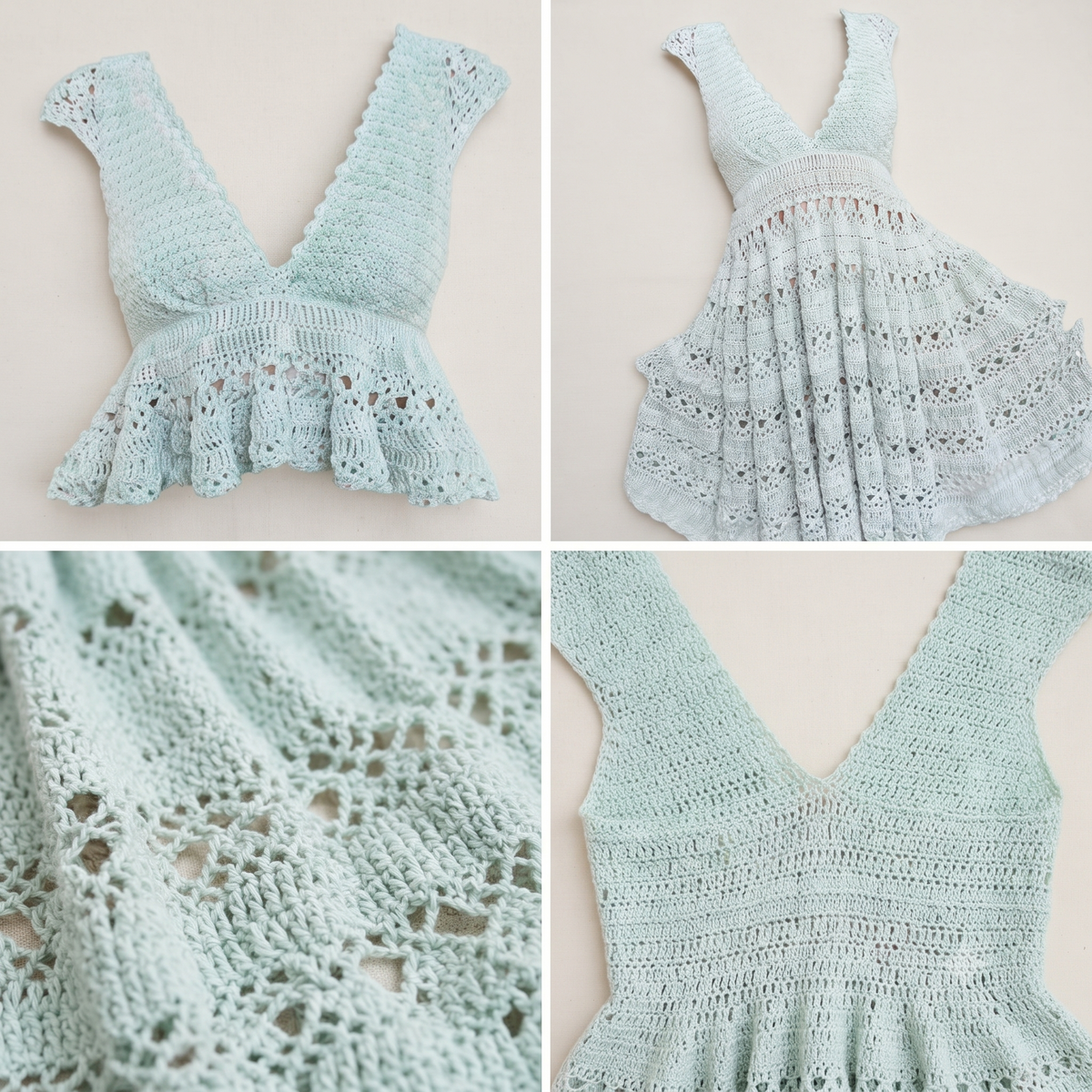 Amelia Pattern - Peplum Top &amp; Dress Crochet Bundle | Wearable Apparel Digital PDF Download