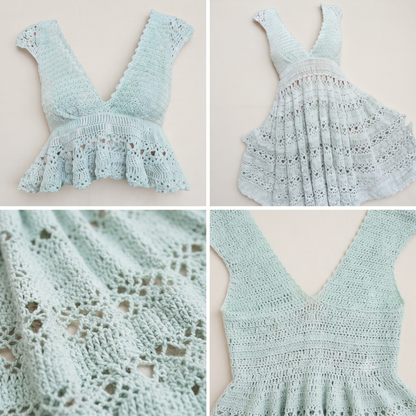 Amelia Pattern - Peplum Top &amp; Dress Crochet Bundle | Wearable Apparel Digital PDF Download