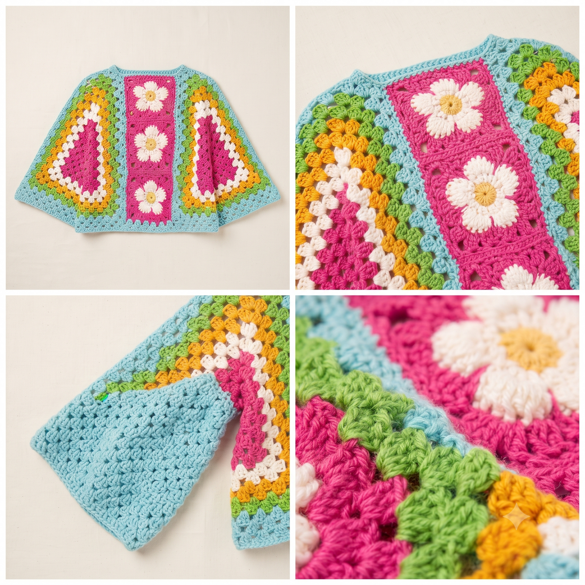 Heart-Motif Striped Sweater Crochet Pattern | Wearable Apparel Digital PDF Download