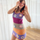 Retro Floral Striped Mini Dress Crochet Pattern | Wearable Apparel Digital PDF Download