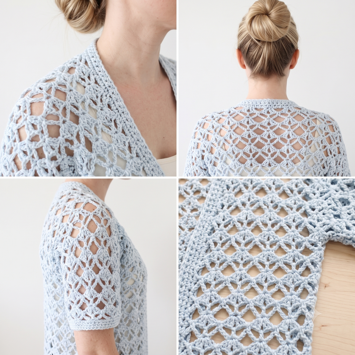 Lace Open-Work Cardigan Crochet Pattern | Wearable Apparel Digital PDF Download