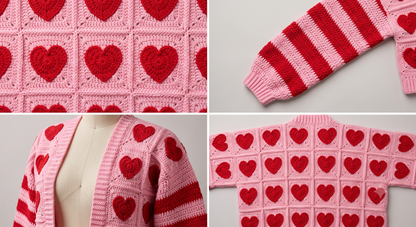 Sweetheart Granny Square Cardigan Crochet Pattern | Wearable Apparel Digital PDF Download