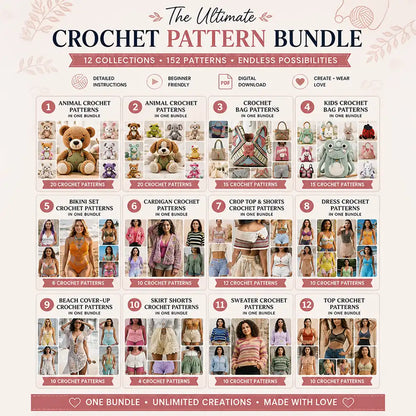 ALL-IN-ONE CROCHET PATTERN BUNDLE